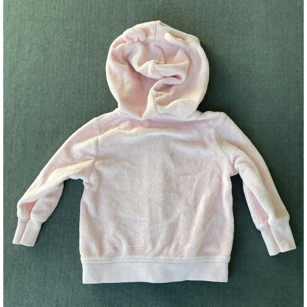 Carters Plush Bear Ear Hoodie Girls‎ 9 Months Light Pink Cozy Fall Minimalist